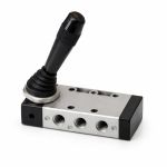 Kézi fekete karos szelep 5/2 G1/8, monostabil technopolimer házzal – megbízható, könnyű szerelés ipari alkalmazásokhoz. Tudjon meg többet!