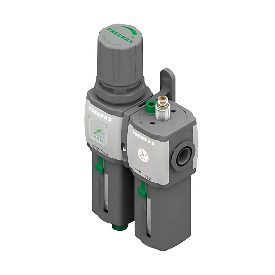 Komplett tápegység G1/4", 0-12 bar, 20mikron, beépített manométerrel
