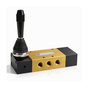 Kézi (fekete) karos szelep, 5/3, G1/4, monostabil, khny.