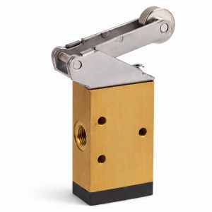 Görgőkaros szelep, 3/2, G1/8, NC, monostabil, (fém görgő)