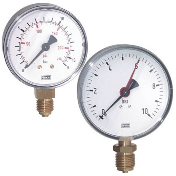 Manométer, alsó 1/8 coll csatl., átm: 40mm, -1/0bar