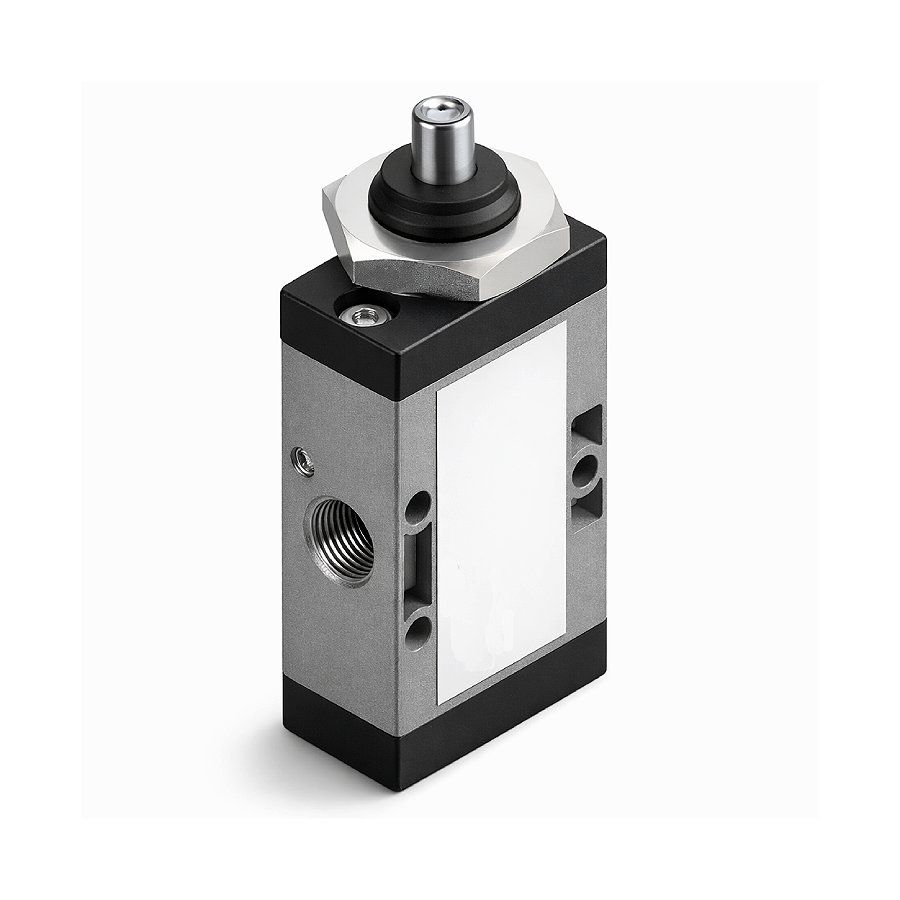 Nyomórudas szelep, 3/2, G1/8, NC, monostabil, panelba é., műanyag test (technop.)