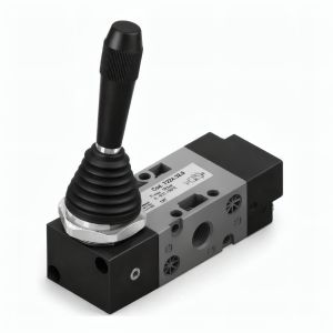 Kézi (fekete) karos szelep, 3/2, G1/4, bistabil, műanyag test (technop.)