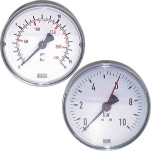 Manométer, hátsó 1/4 coll csatl., átm: 63mm, 0/315bar