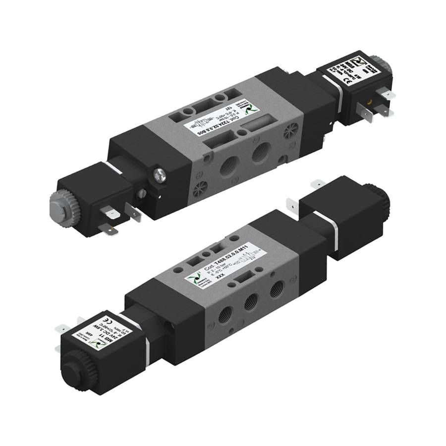 Mágnes szelep, 3/2, G1/4, ms, 12VDC, műanyag