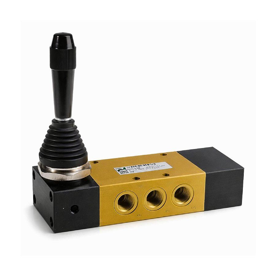 Kézi karos szelep, 5/3, G1/2, khz., 3 pozíció