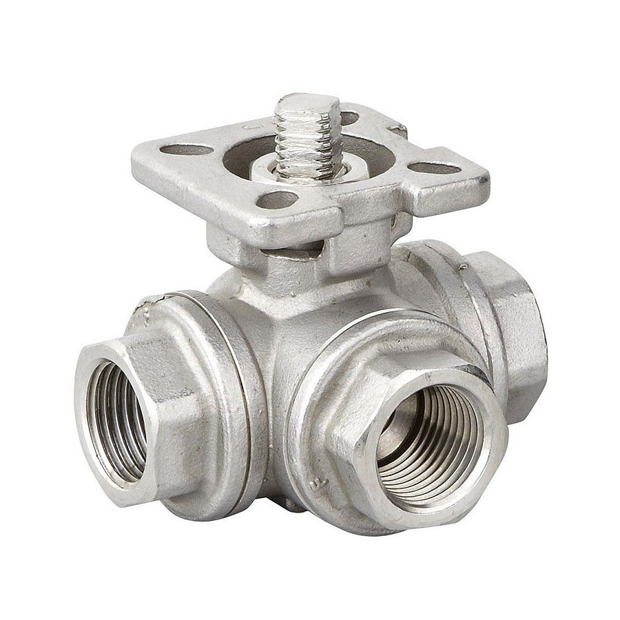 T gömbcsap L furattal, r.mentes, BBB, G1", DN 25, max 64bar