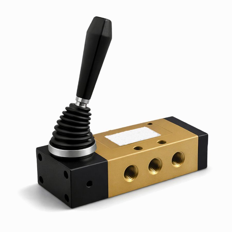 Kézi (fekete) karos szelep, 5/2, G1/4, monostabil