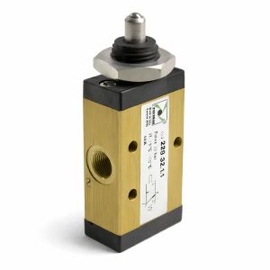 Nyomórudas szelep, 3/2, G1/8, NC, monostabil, panelba építhető